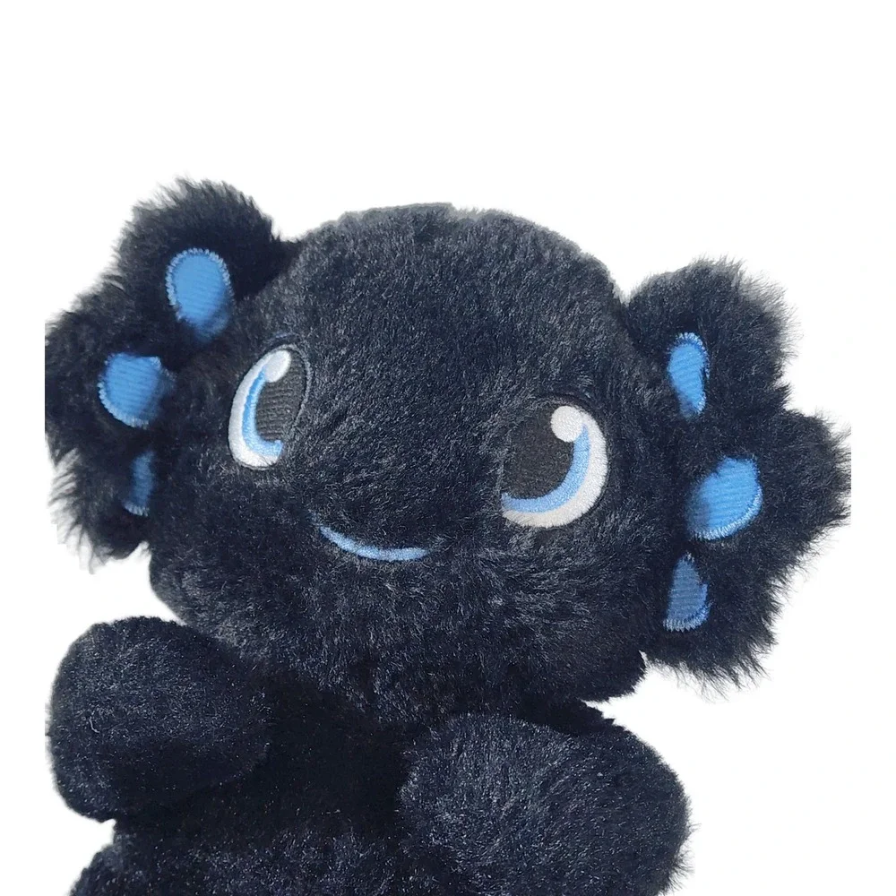 Swaddle Babies Black Axolotl Plush Toy Blue Gills Embroidered Small Keepsake 7in